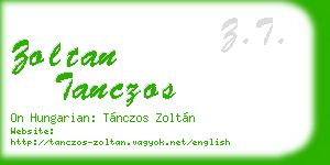 zoltan tanczos business card